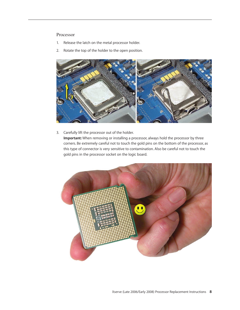 Apple Xserve (Early 2008) DIY Procedure for Processor User Manual | Page 8 / 14