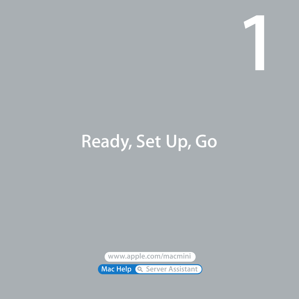 Ready, set up, go | Apple Mac mini Server (Mid 2010) User Manual | Page 5 / 76