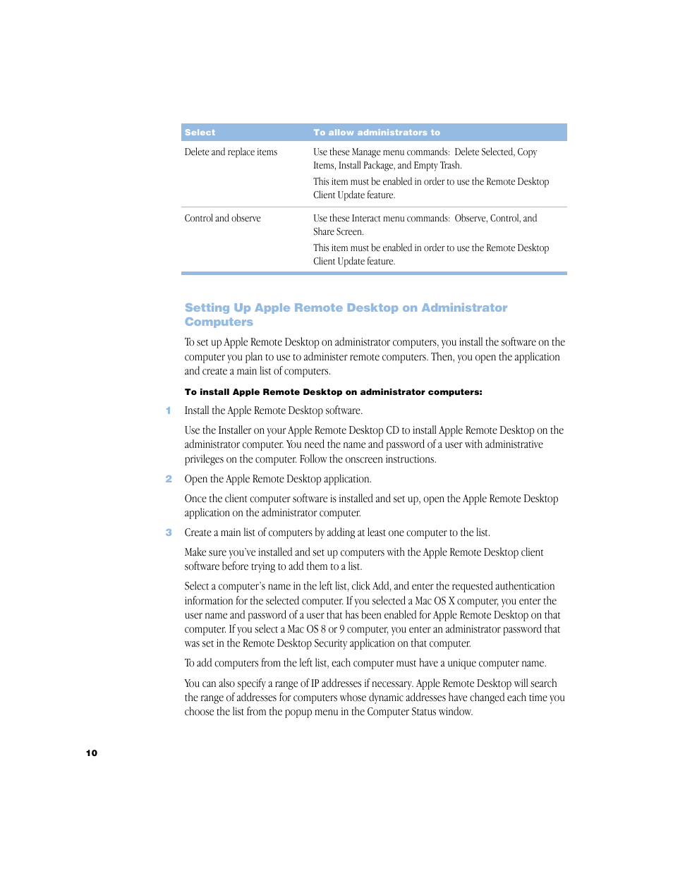 Apple Remote Desktop 1.2 User Manual | Page 10 / 26