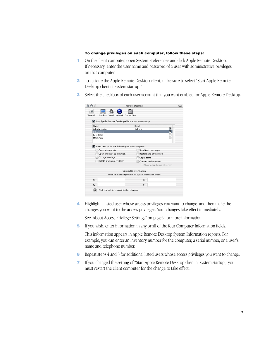 Apple Remote Desktop 1.2 User Manual | Page 7 / 26