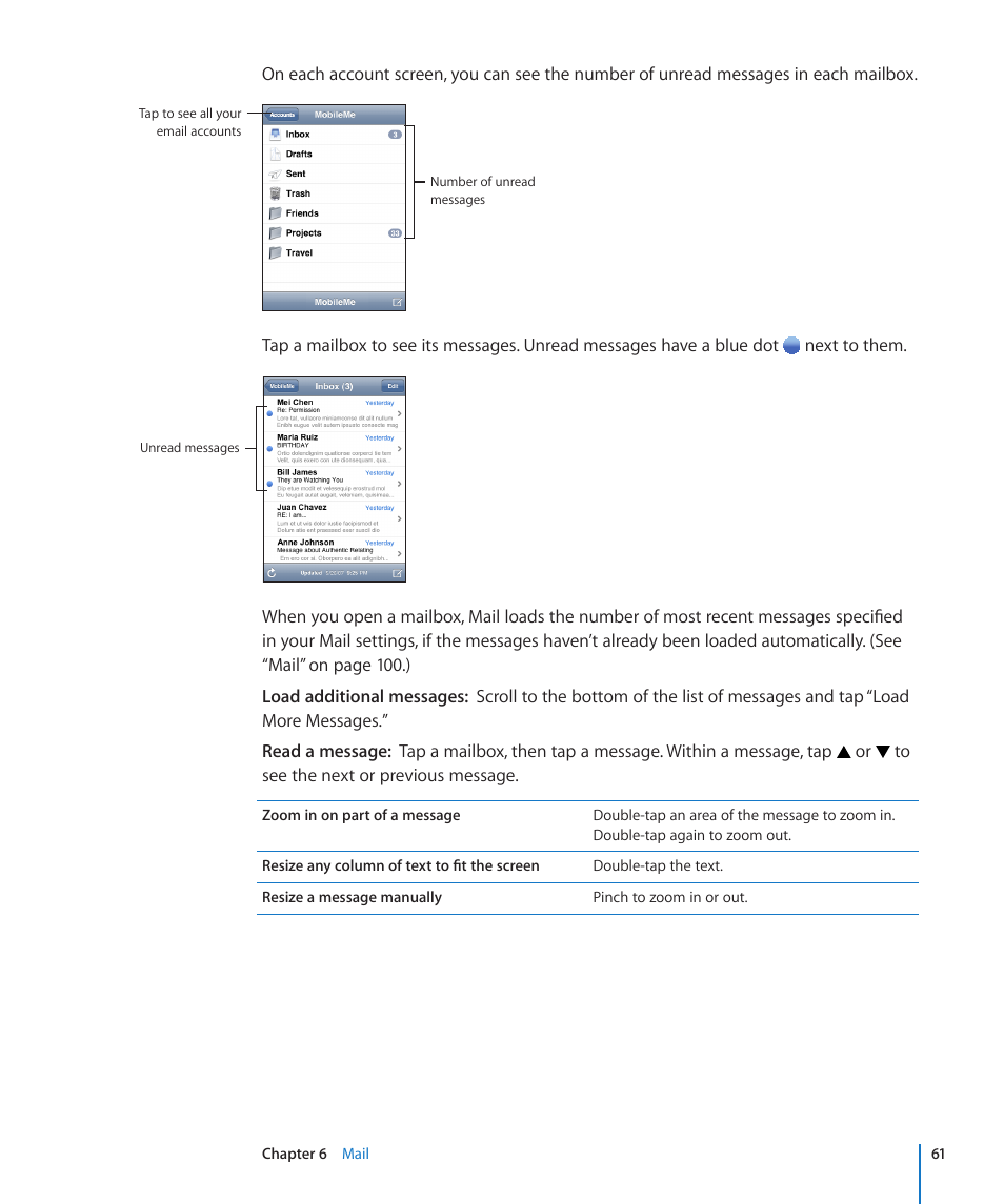 Apple iPod touch iOS 2.2 User Manual | Page 61 / 122