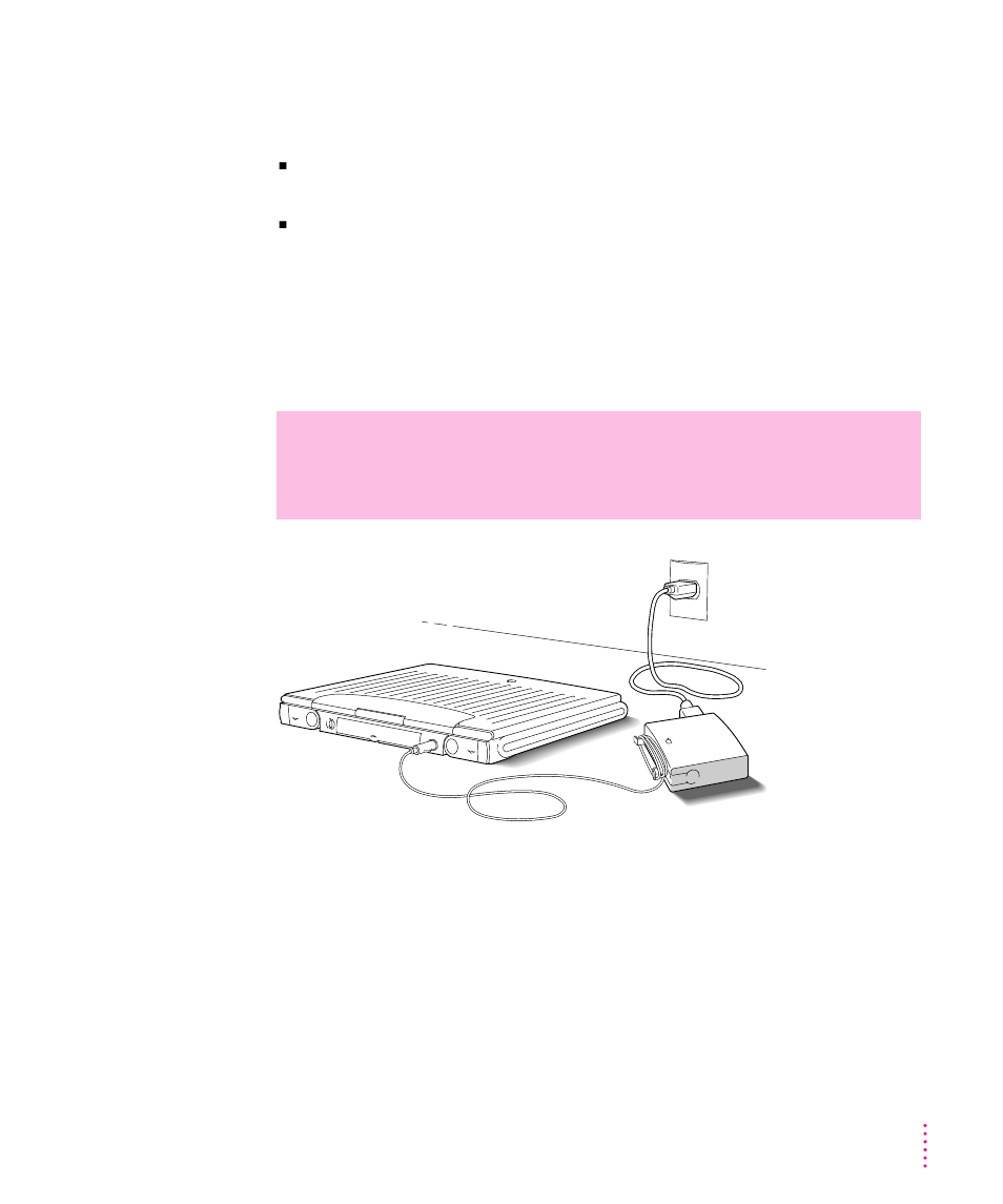 Recharging the battery 47, Recharging in the computer 47, Recharging the battery | Apple PowerBook (200 Series) User Manual | Page 55 / 88