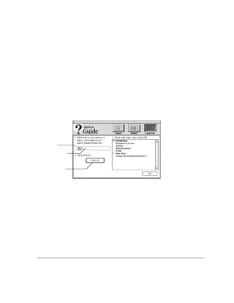 Getting answers with the look for button | Apple Workgroup Server 6150/66 User Manual | Page 111 / 138