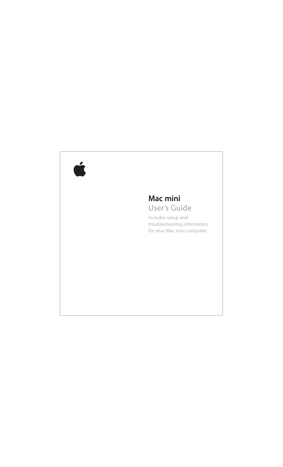 Apple Mac mini (Early 2006) User Manual | 96 pages