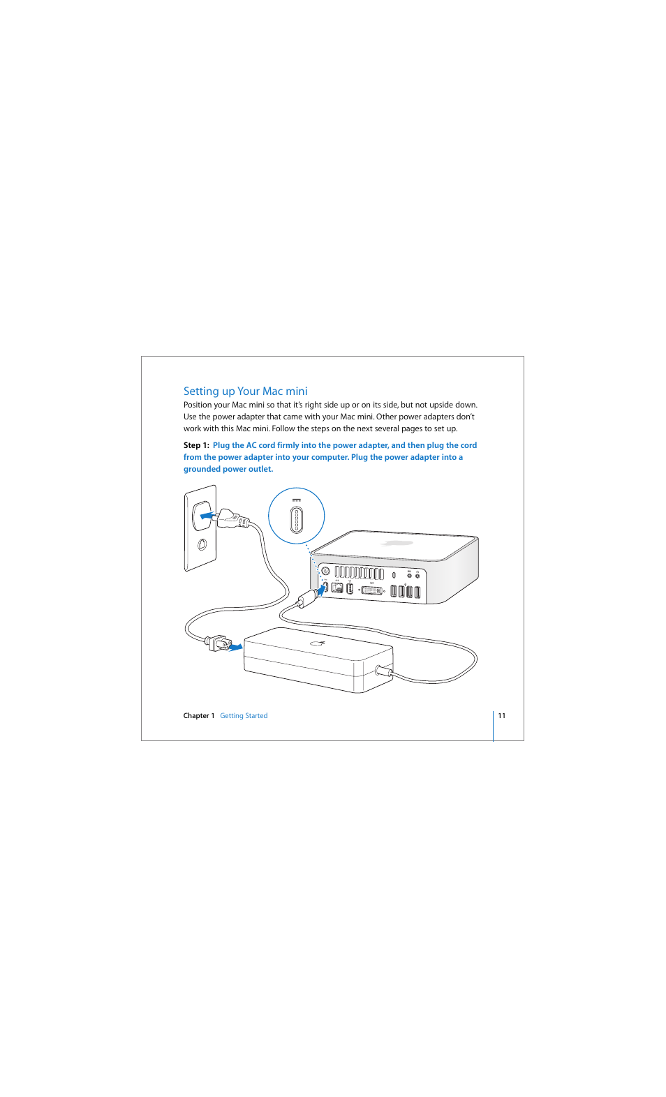 Setting up your mac mini | Apple Mac mini (Early 2006) User Manual | Page 11 / 96