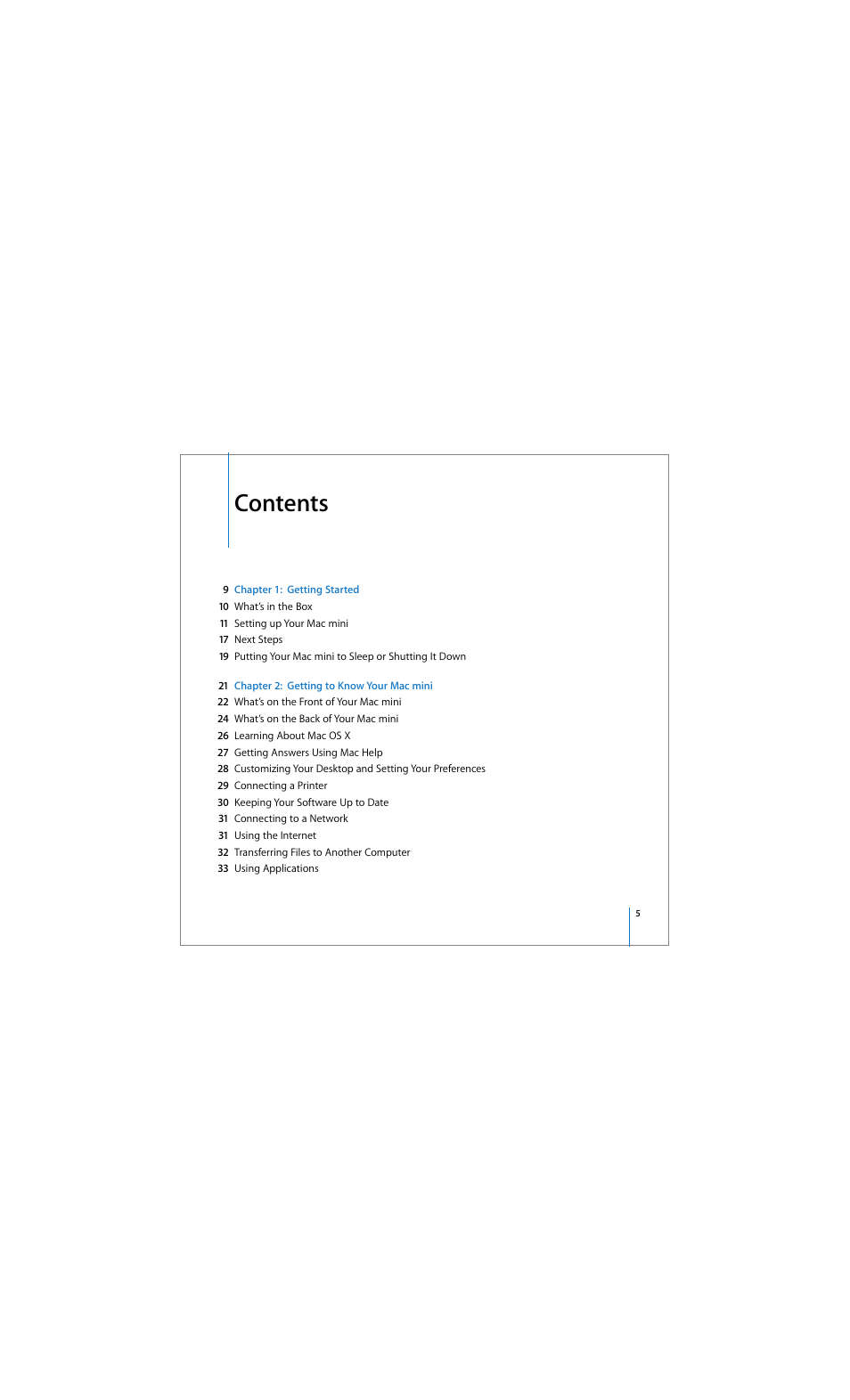 Apple Mac mini (Early 2006) User Manual | Page 5 / 96