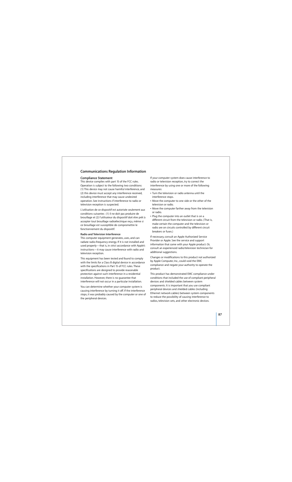 Apple Mac mini (Early 2006) User Manual | Page 87 / 96