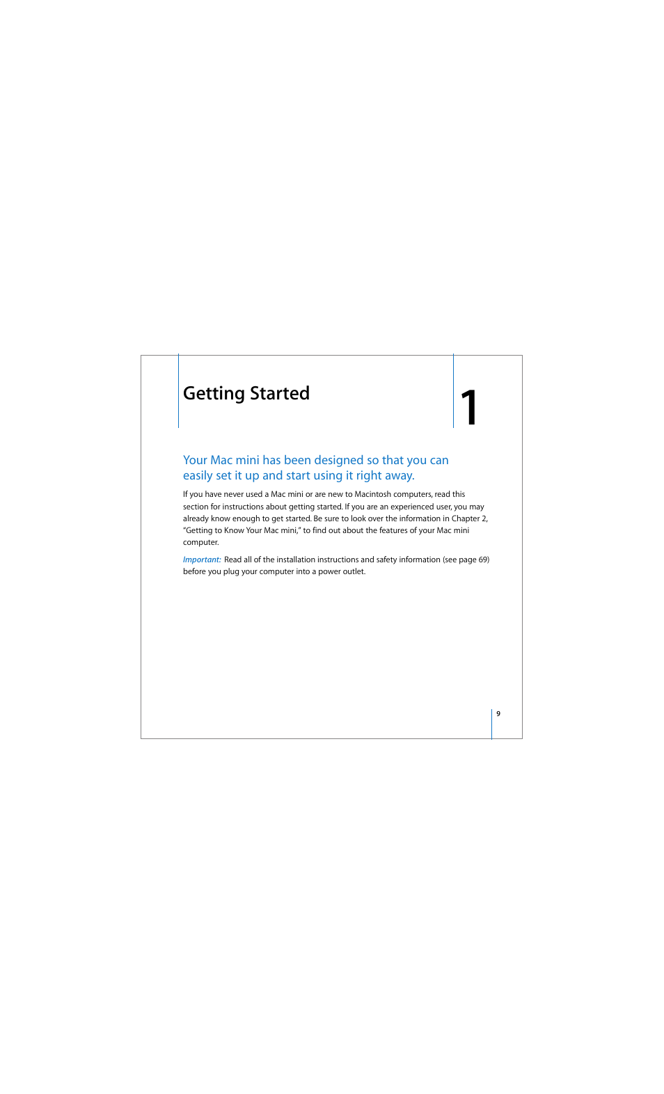 Getting started | Apple Mac mini (Early 2006) User Manual | Page 9 / 96