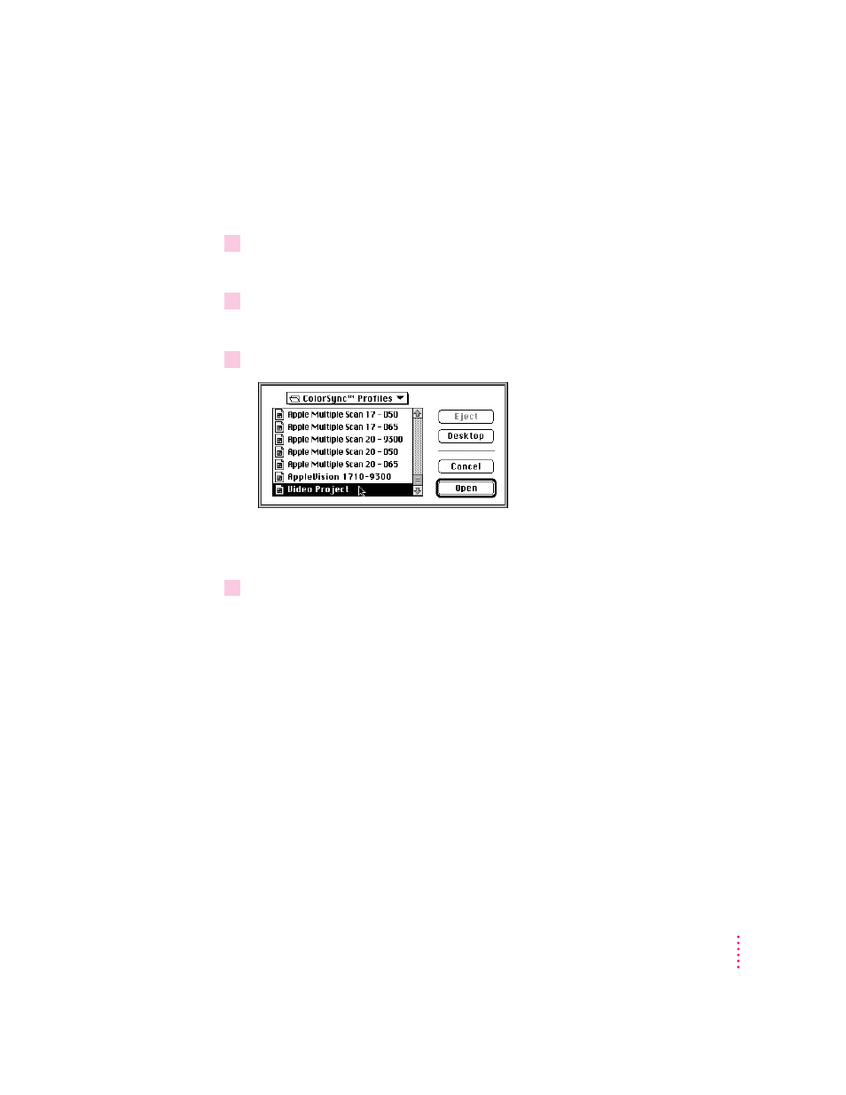 Importing a colorsync profile | Apple AppleVision 1710AV User Manual | Page 76 / 156