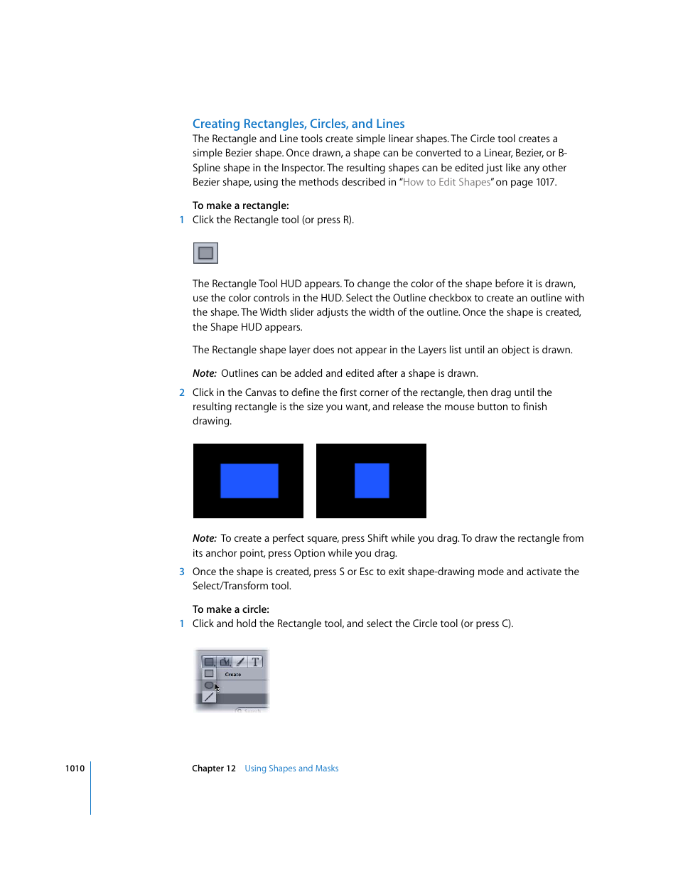 Creating rectangles, circles, and lines | Apple Motion 3 User Manual | Page 1010 / 1288