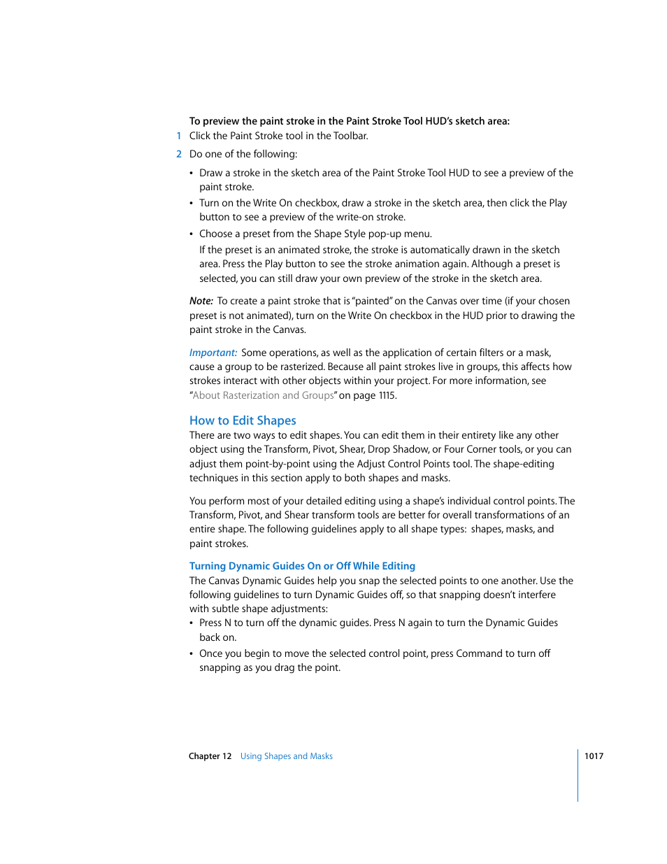 How to edit shapes, Scribed in | Apple Motion 3 User Manual | Page 1017 / 1288