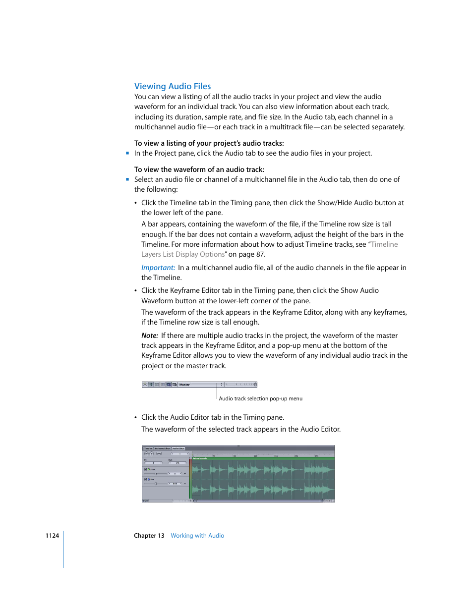 Viewing audio files | Apple Motion 3 User Manual | Page 1124 / 1288