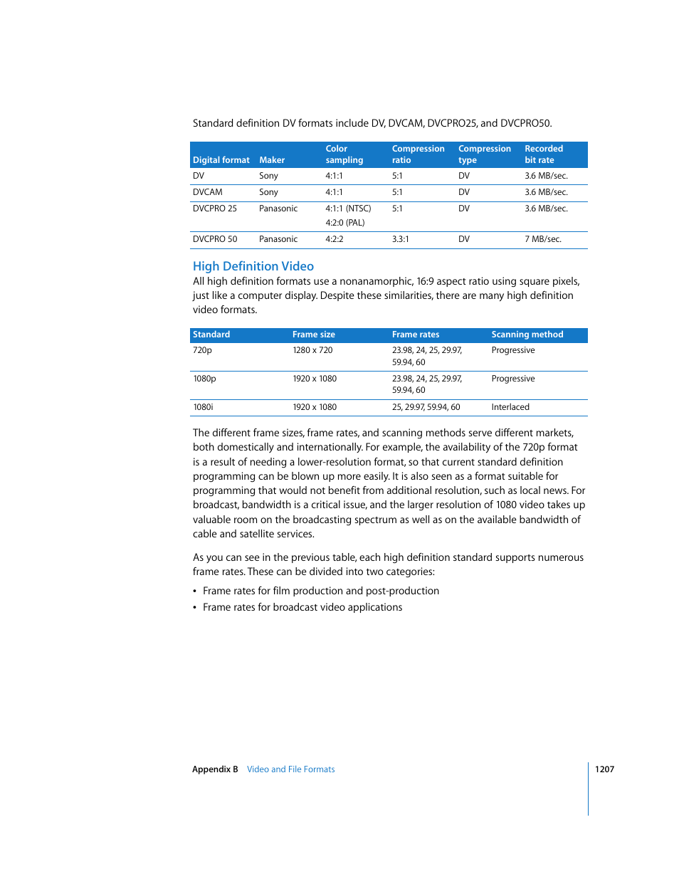 High definition video | Apple Motion 3 User Manual | Page 1207 / 1288