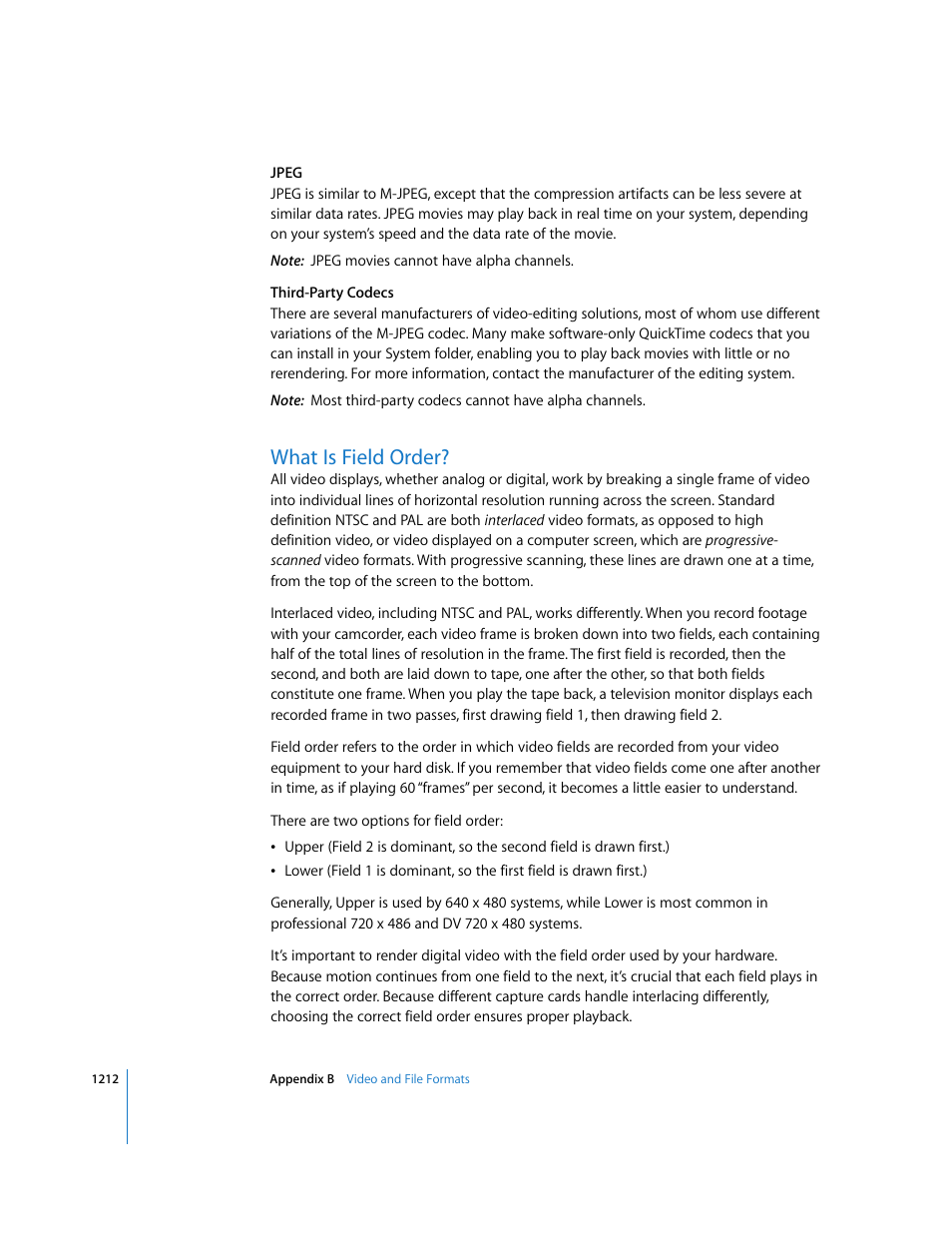 What is field order | Apple Motion 3 User Manual | Page 1212 / 1288