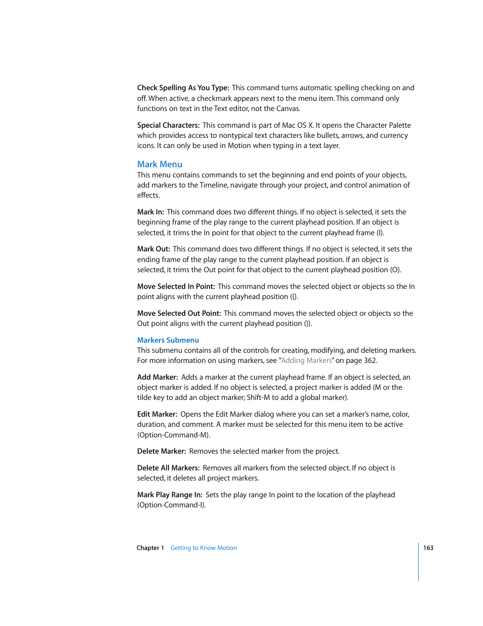 Mark menu | Apple Motion 3 User Manual | Page 163 / 1288