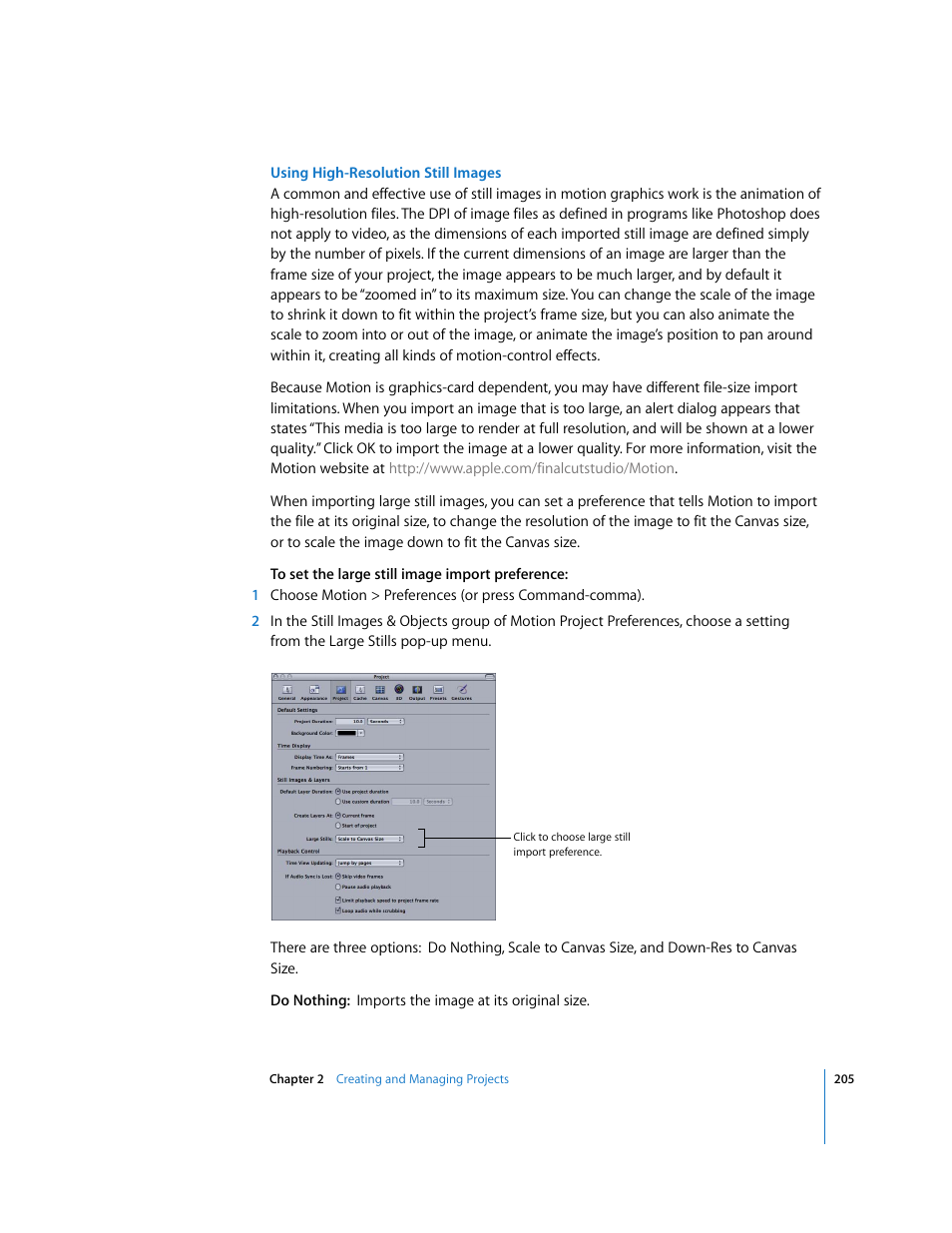 Using high-resolution still, Images | Apple Motion 3 User Manual | Page 205 / 1288