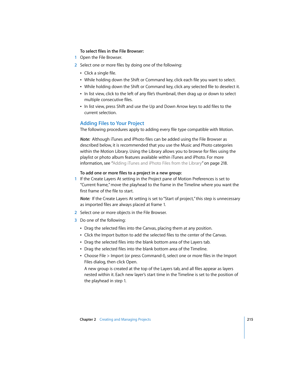 Adding files to your project | Apple Motion 3 User Manual | Page 215 / 1288