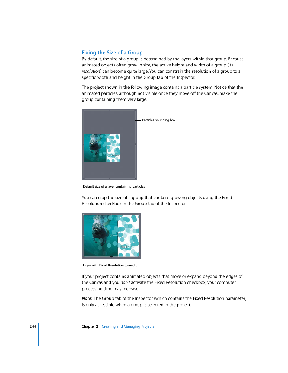 Fixing the size of a group | Apple Motion 3 User Manual | Page 244 / 1288