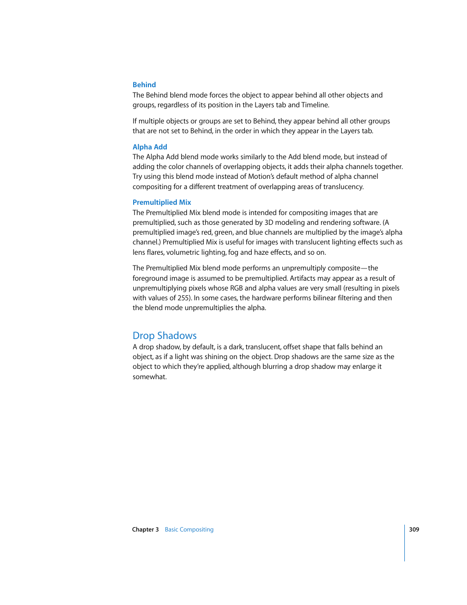 Drop shadows | Apple Motion 3 User Manual | Page 309 / 1288