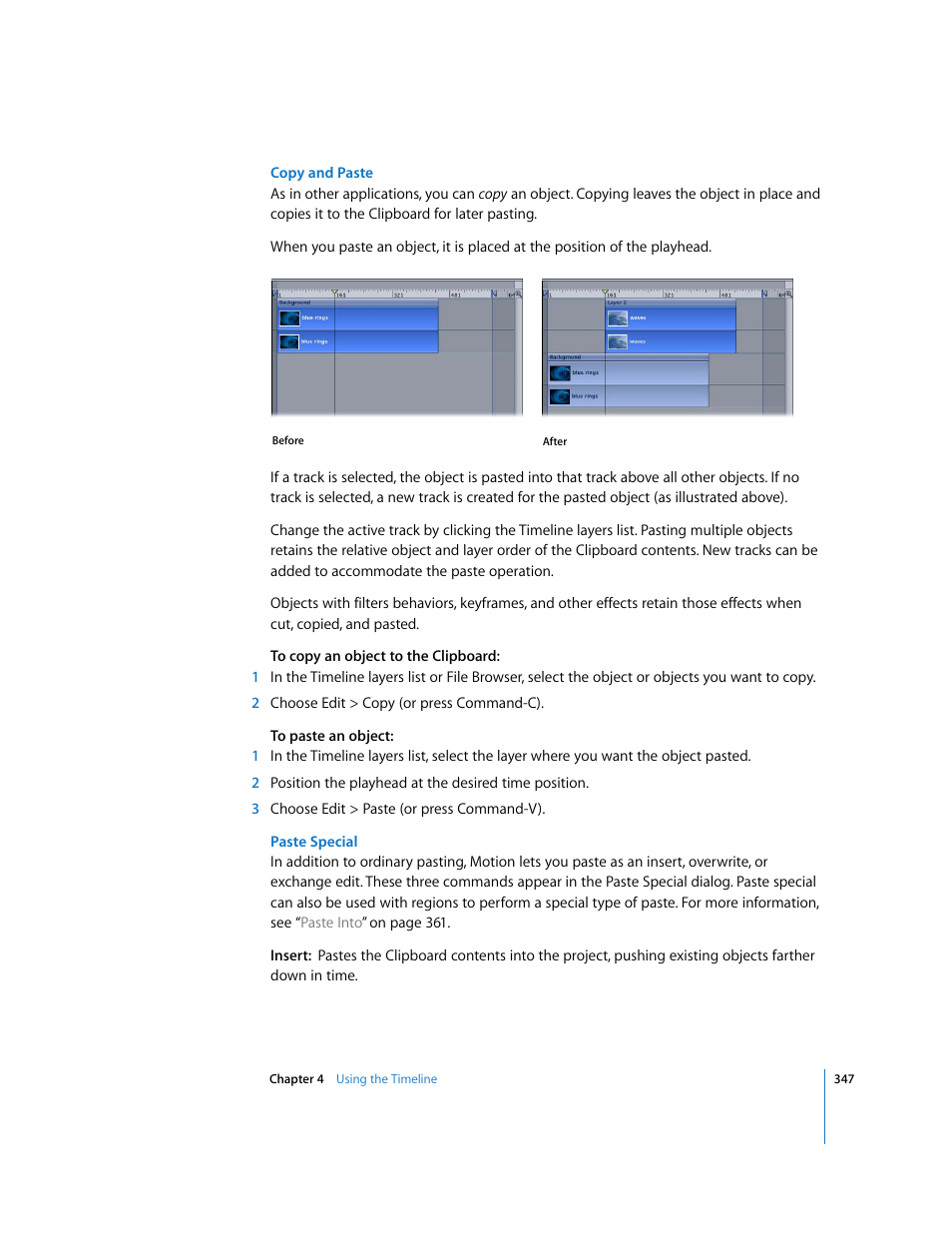 Paste special | Apple Motion 3 User Manual | Page 347 / 1288
