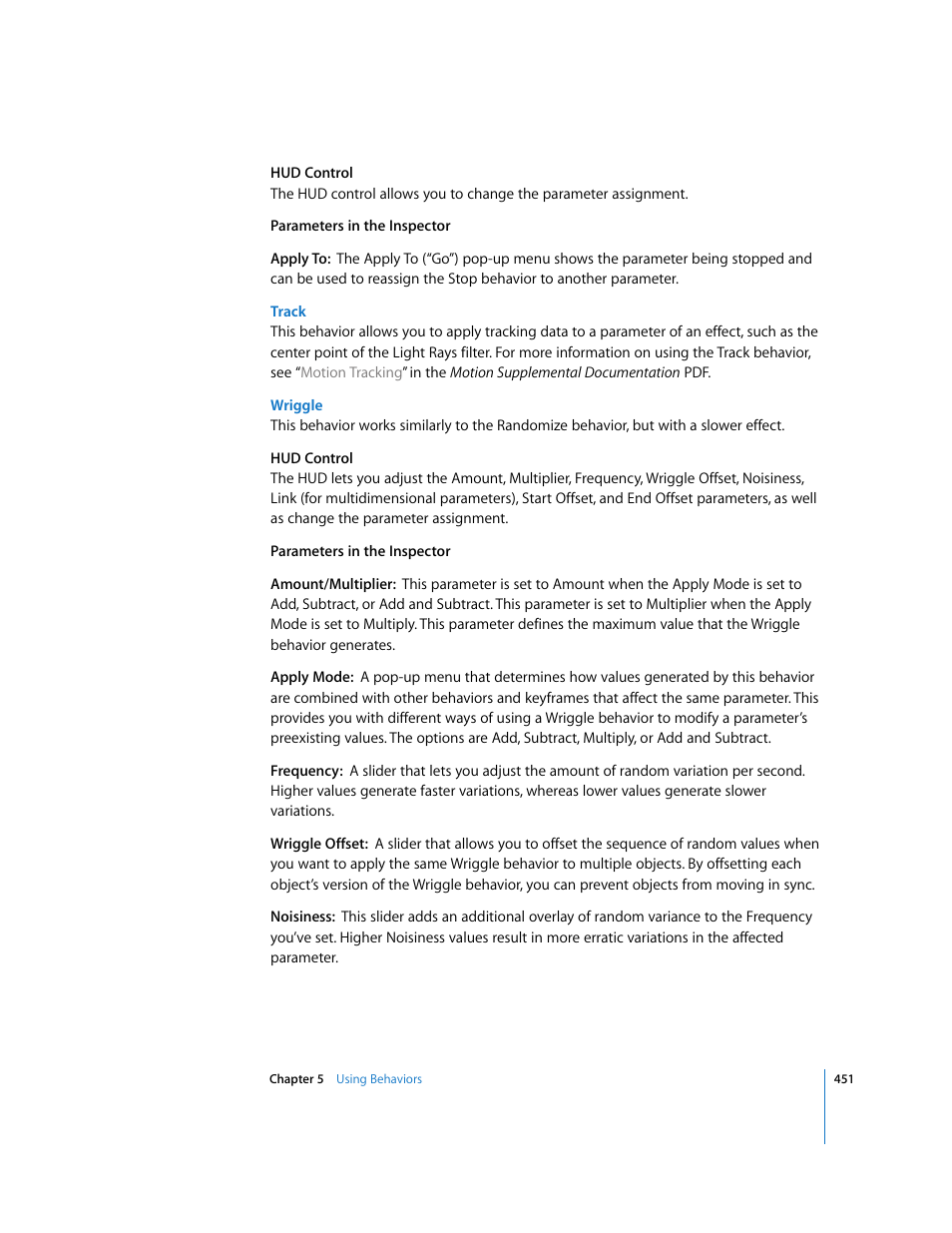 Wriggle | Apple Motion 3 User Manual | Page 451 / 1288