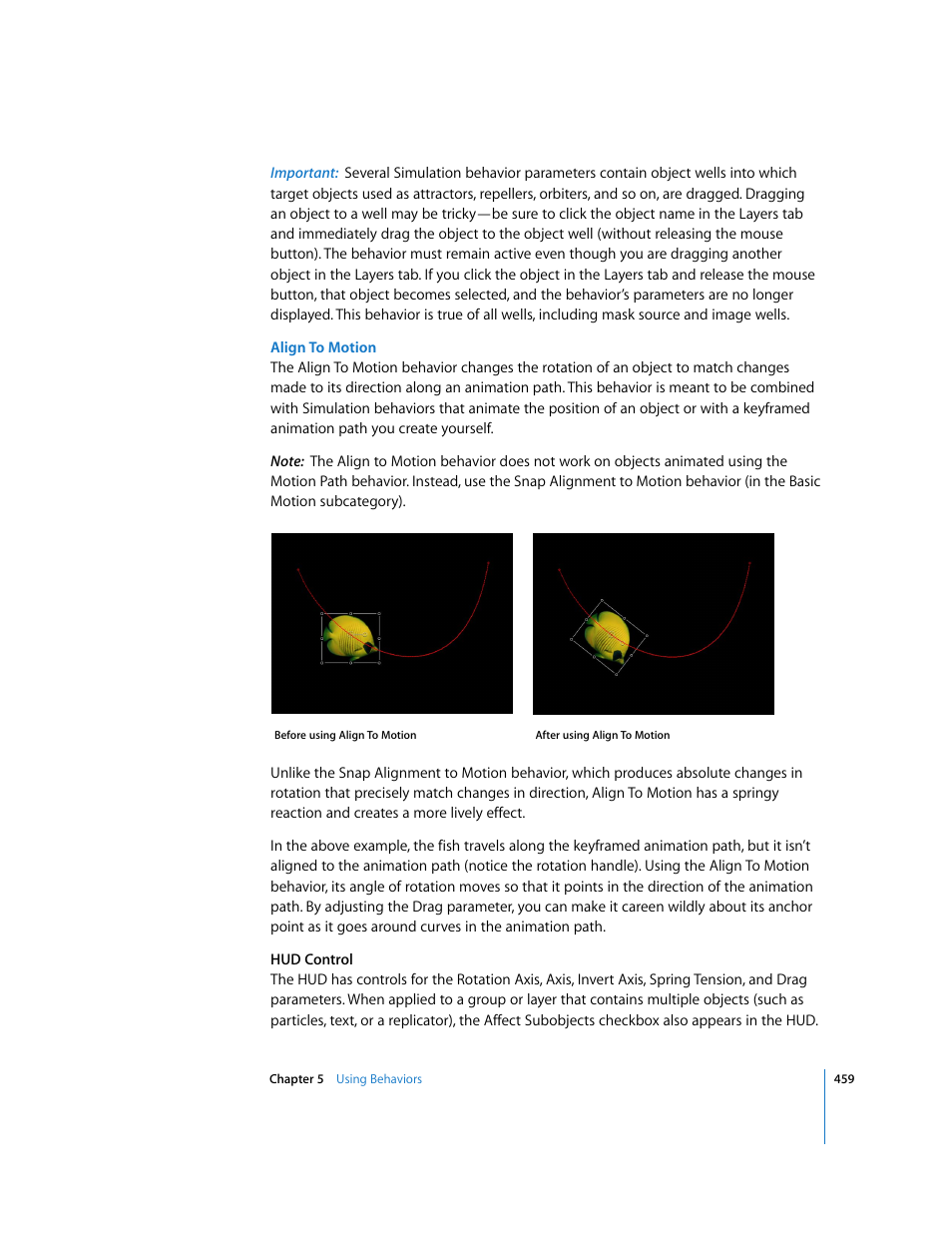 Align to motion | Apple Motion 3 User Manual | Page 459 / 1288