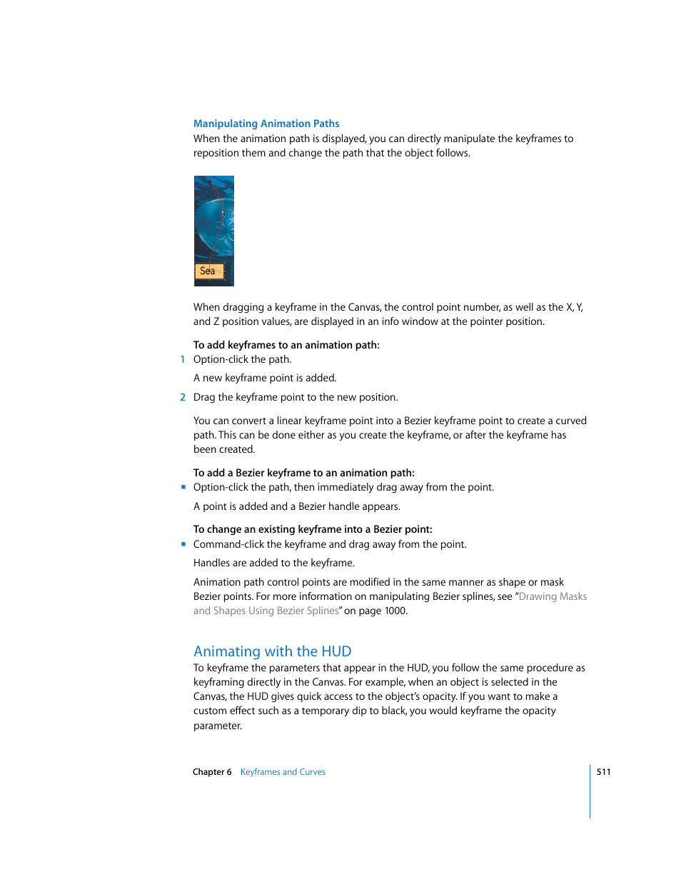 Animating with the hud | Apple Motion 3 User Manual | Page 511 / 1288