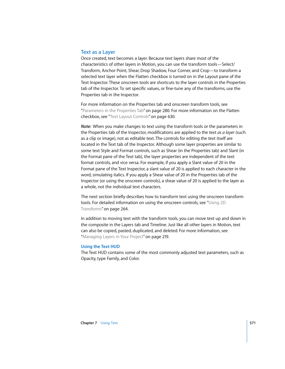 Text as a layer | Apple Motion 3 User Manual | Page 571 / 1288