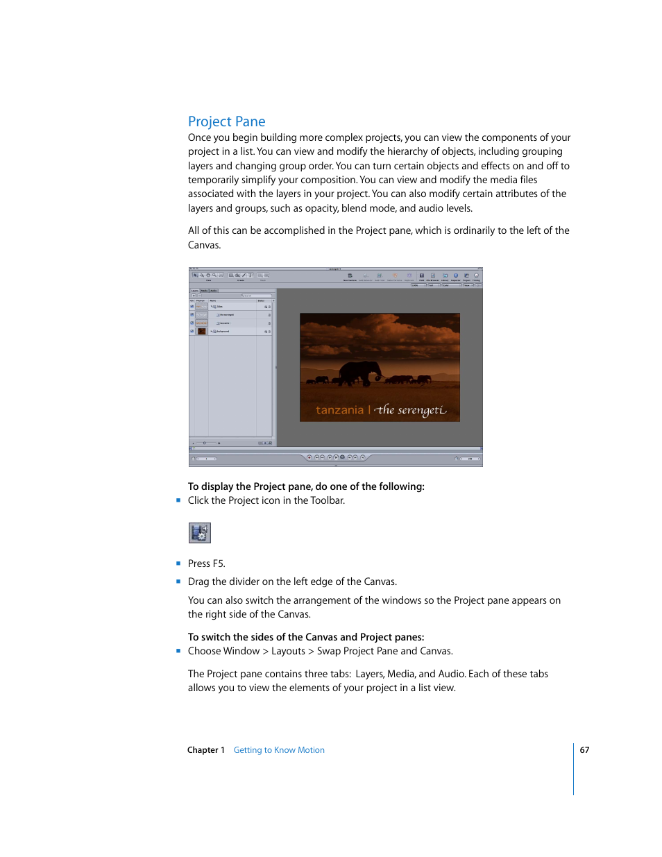 Project pane | Apple Motion 3 User Manual | Page 67 / 1288