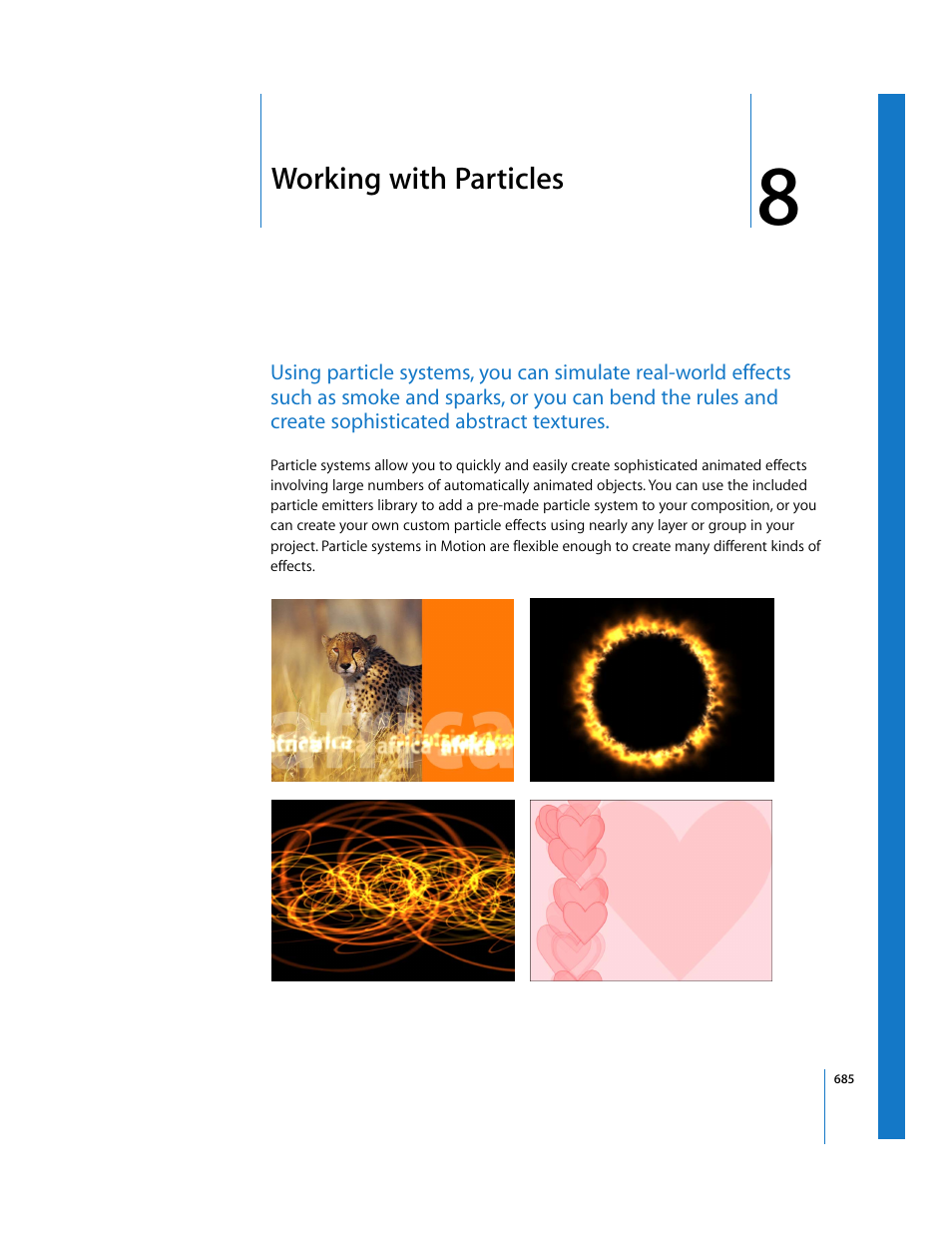 Working with particles, Chapter 8 | Apple Motion 3 User Manual | Page 685 / 1288