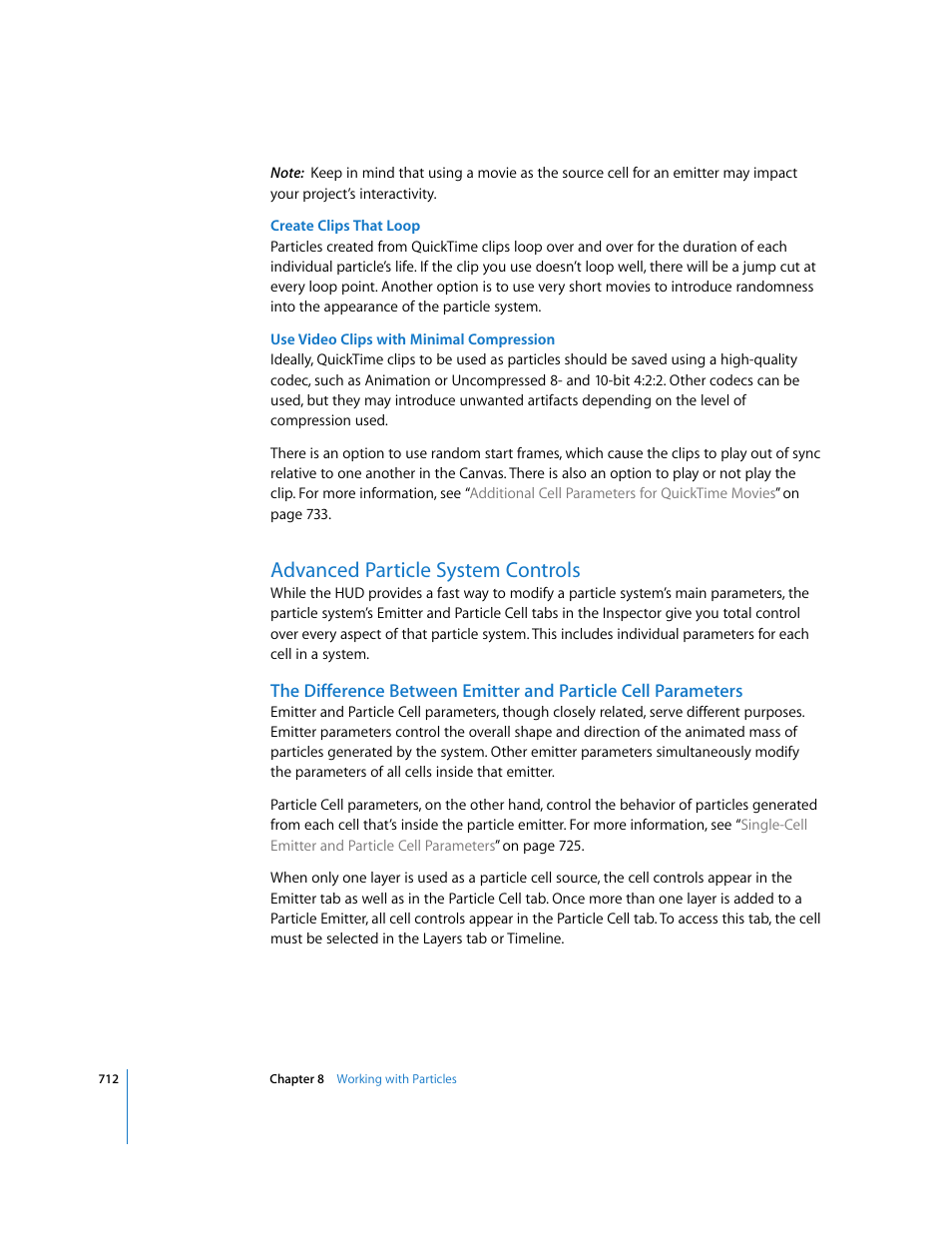 Advanced particle system controls, Advanced particle system, Controls | Apple Motion 3 User Manual | Page 712 / 1288