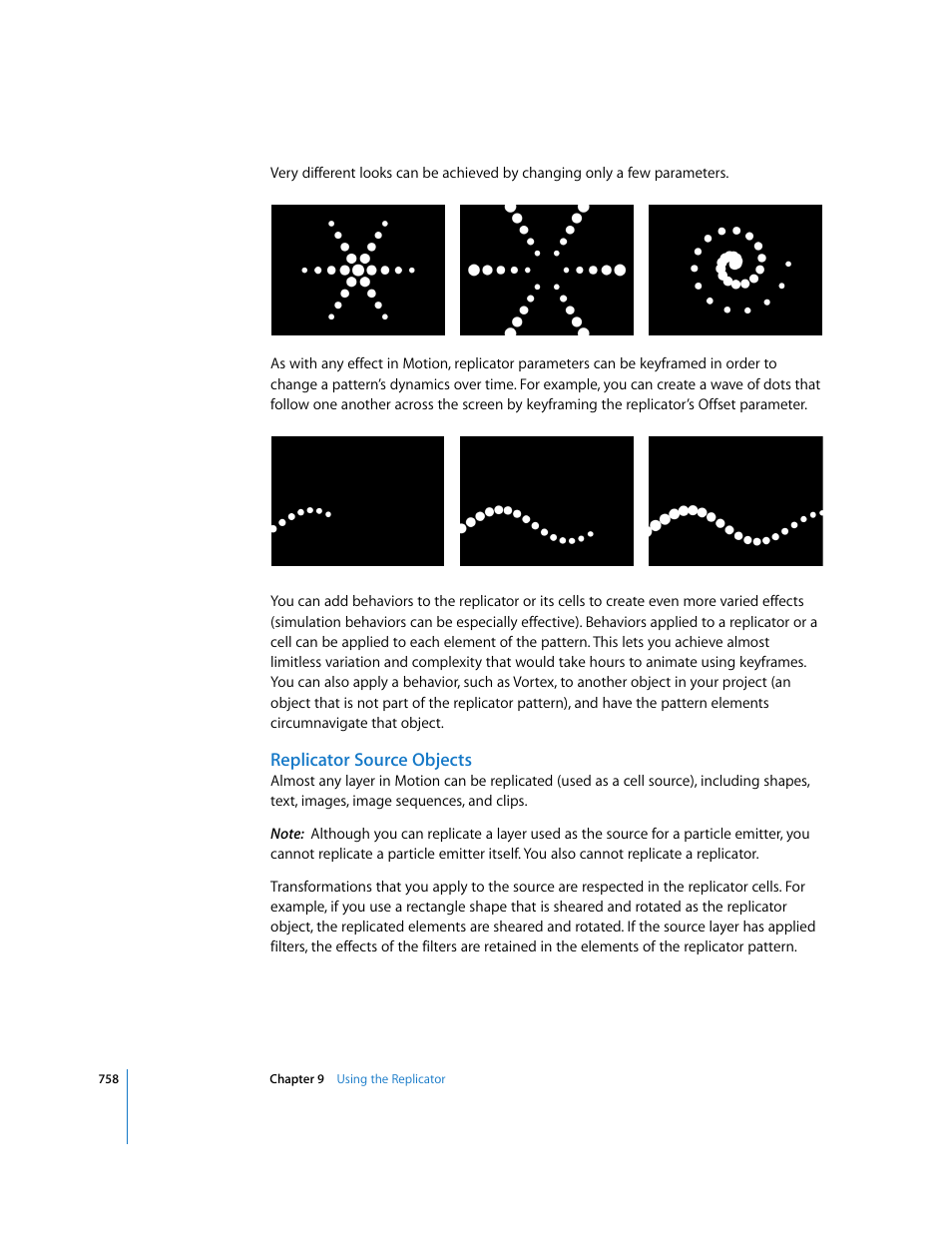 Replicator source objects | Apple Motion 3 User Manual | Page 758 / 1288