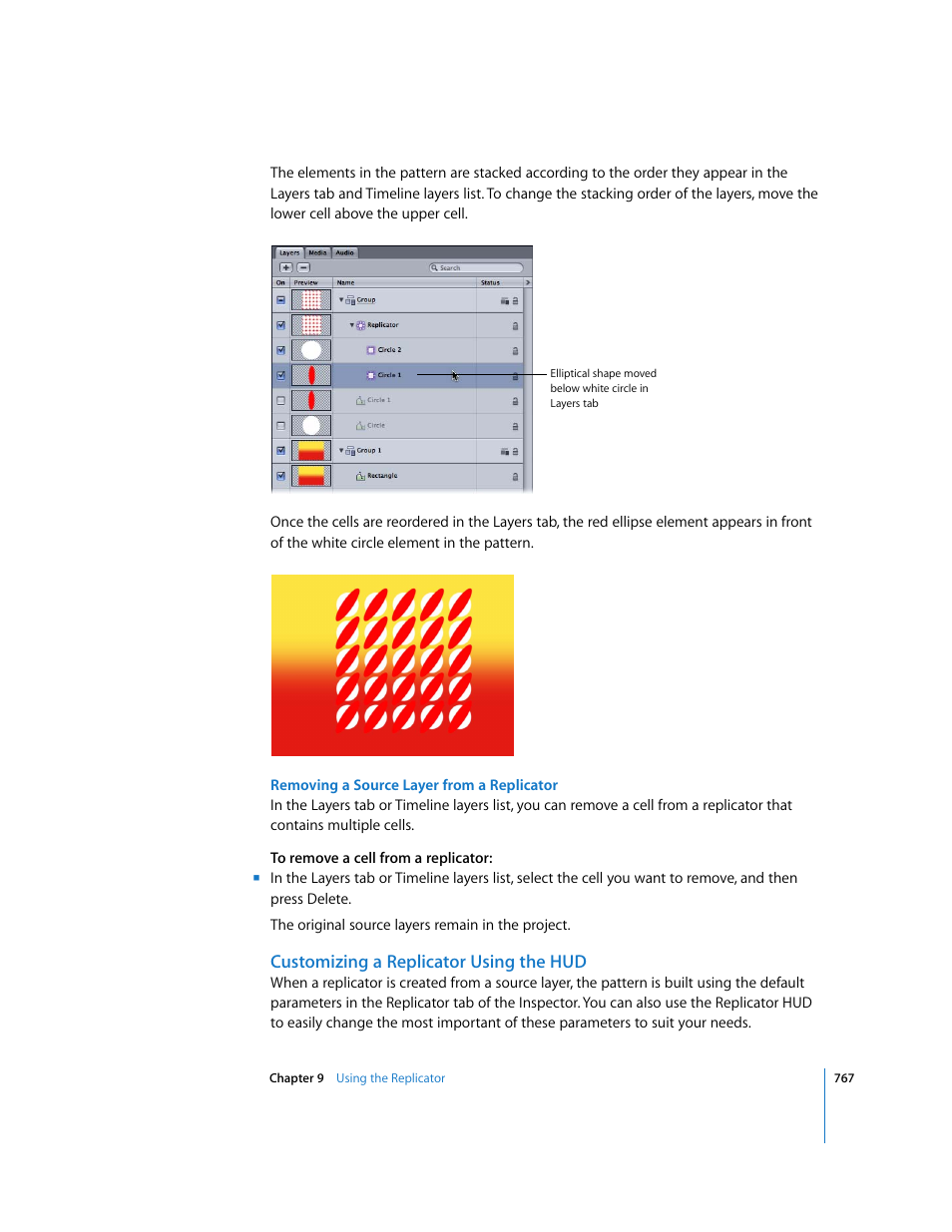 Customizing a replicator using the hud | Apple Motion 3 User Manual | Page 767 / 1288