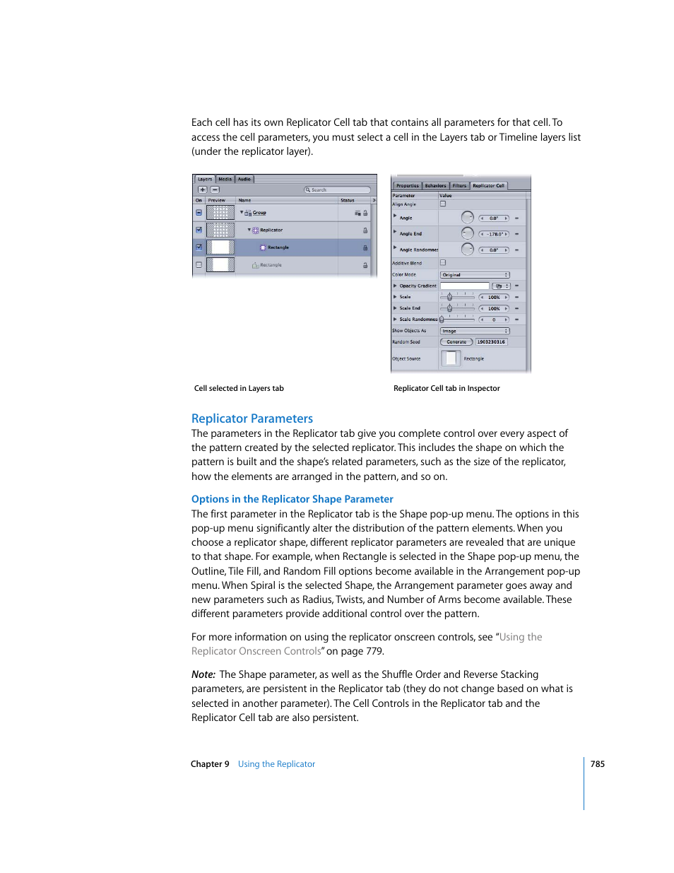 Replicator parameters | Apple Motion 3 User Manual | Page 785 / 1288