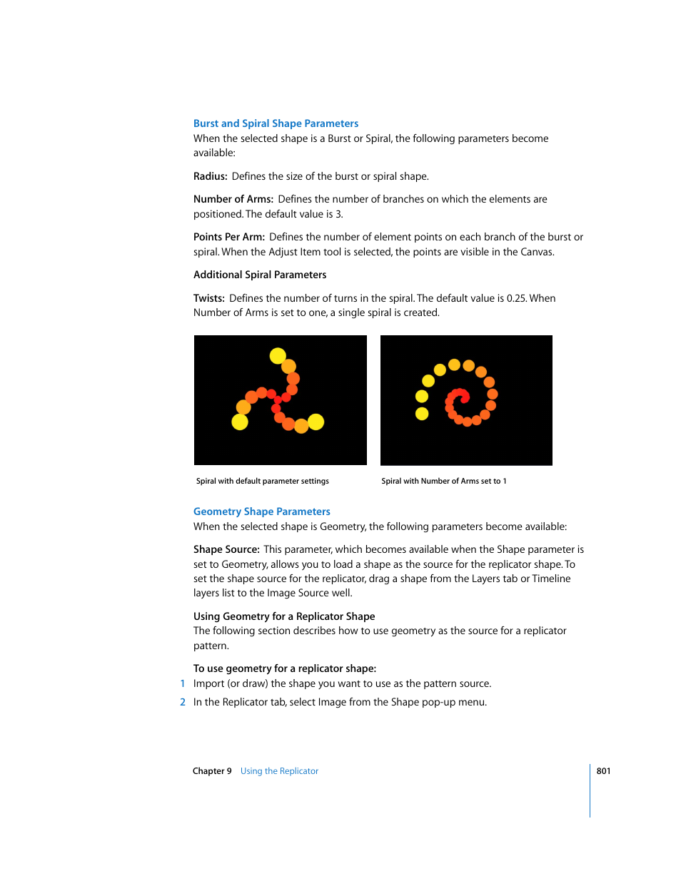 Using, Geometry for a replicator shape | Apple Motion 3 User Manual | Page 801 / 1288