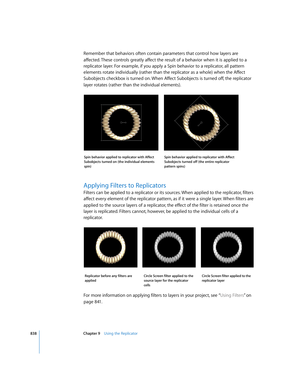 Applying filters to replicators | Apple Motion 3 User Manual | Page 838 / 1288