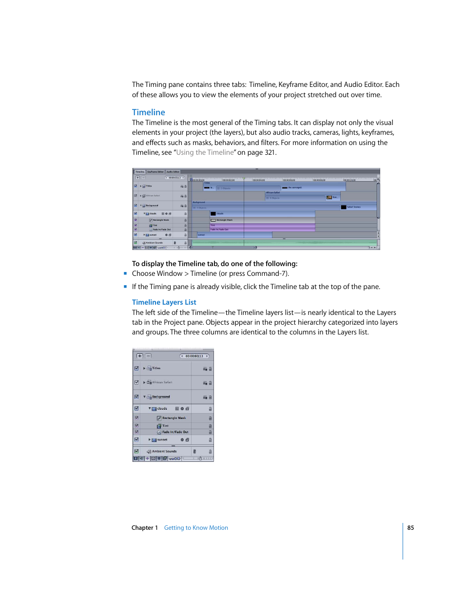 Timeline | Apple Motion 3 User Manual | Page 85 / 1288