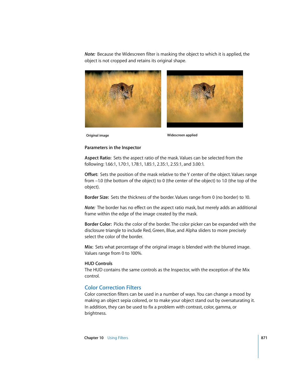 Color correction filters | Apple Motion 3 User Manual | Page 871 / 1288