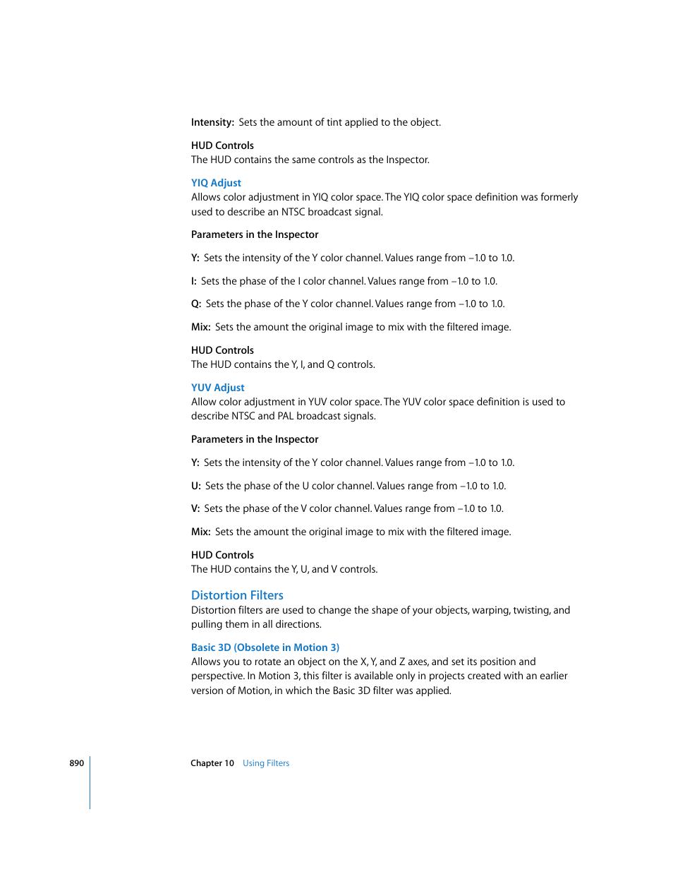 Distortion filters | Apple Motion 3 User Manual | Page 890 / 1288