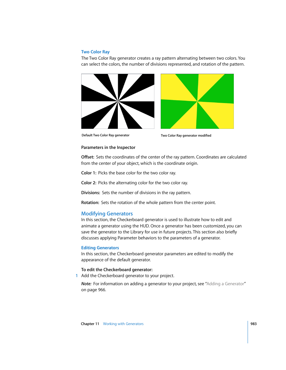 Modifying generators | Apple Motion 3 User Manual | Page 983 / 1288
