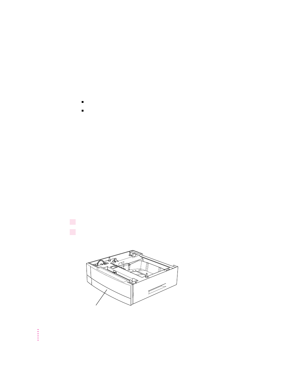 Installing the 500-sheet cassette and feeder | Apple LaserWriter 12/640 PS User Manual | Page 108 / 354