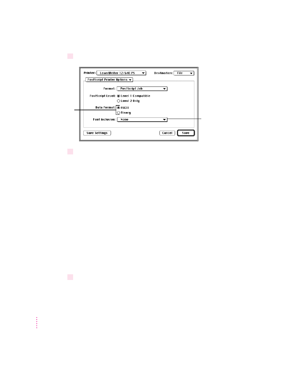 Background printing and setting the print time | Apple LaserWriter 12/640 PS User Manual | Page 140 / 354