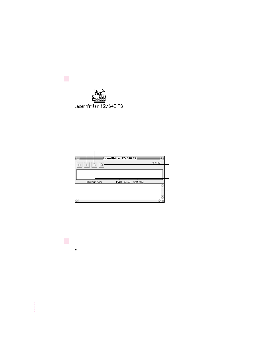 Monitoring printing | Apple LaserWriter 12/640 PS User Manual | Page 148 / 354