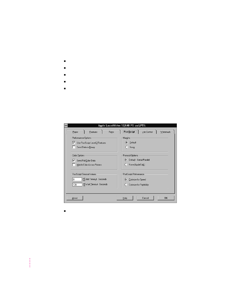 Additional printer options | Apple LaserWriter 12/640 PS User Manual | Page 158 / 354