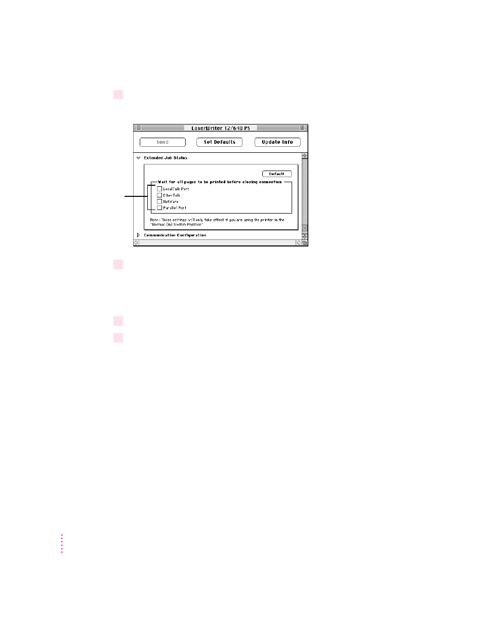Setting the printer’s network zones | Apple LaserWriter 12/640 PS User Manual | Page 264 / 354