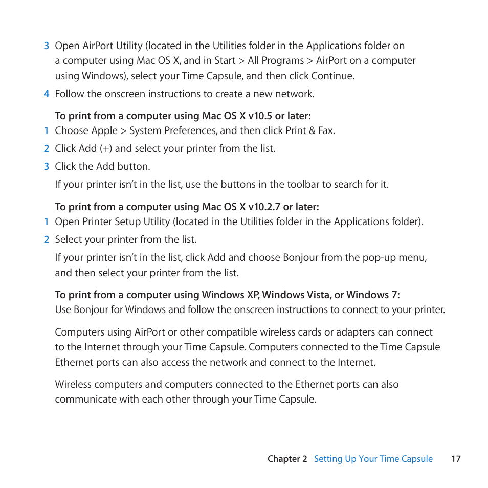 Apple AirPort Time Capsule 802.11n (4th Generation) User Manual | Page 17 / 44