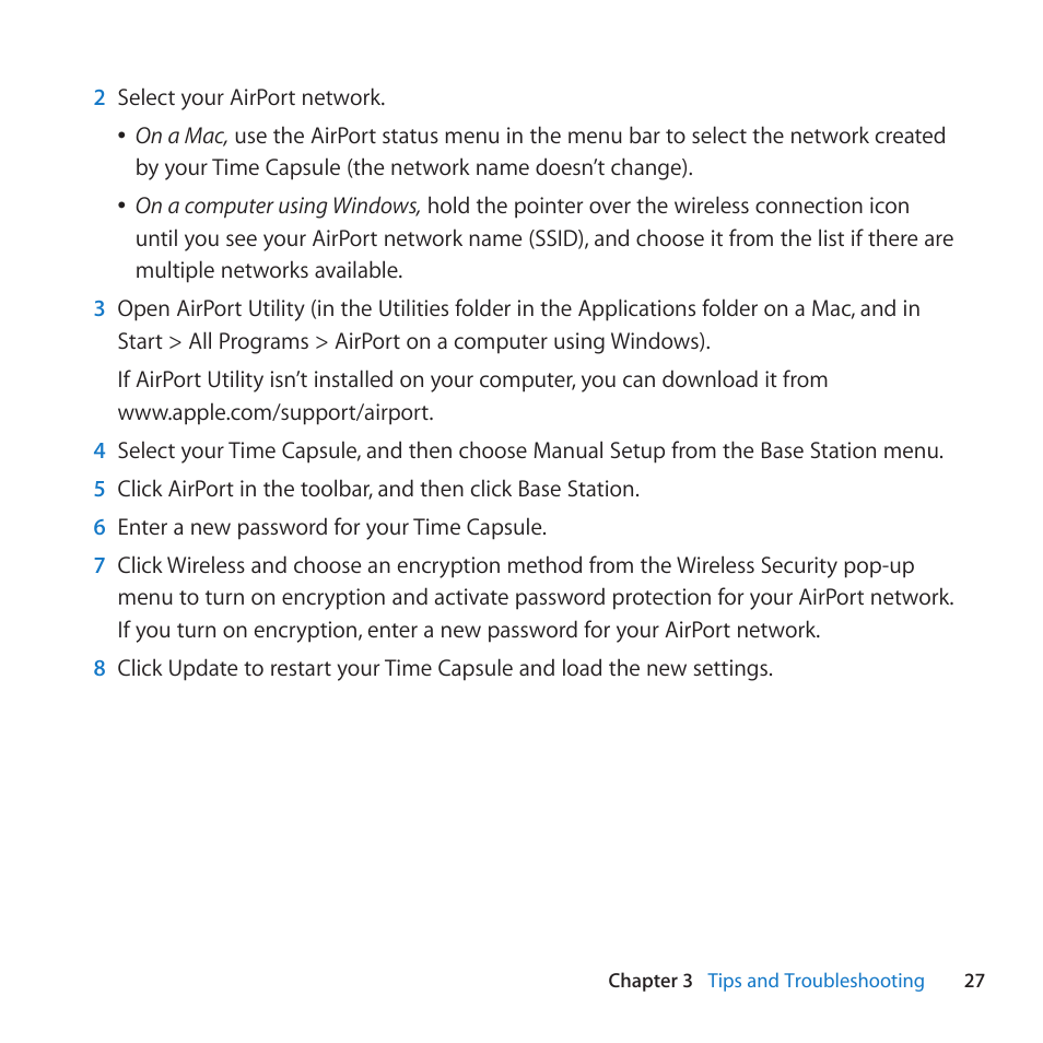 Apple AirPort Time Capsule 802.11n (4th Generation) User Manual | Page 27 / 44