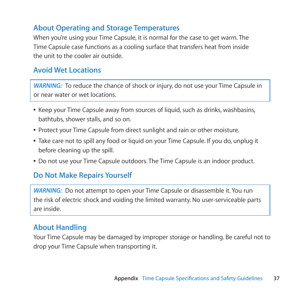 Apple AirPort Time Capsule 802.11n (4th Generation) User Manual | Page 37 / 44