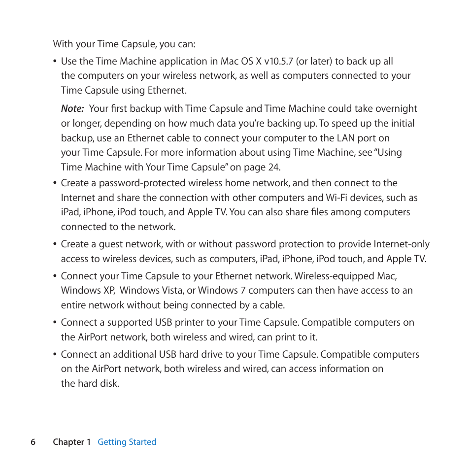 Apple AirPort Time Capsule 802.11n (4th Generation) User Manual | Page 6 / 44