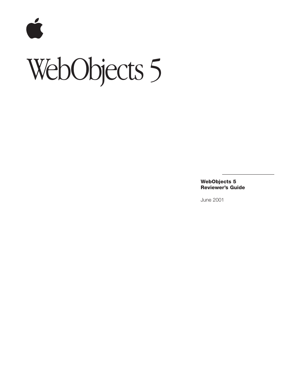 Apple WebObjects 5 User Manual | 16 pages